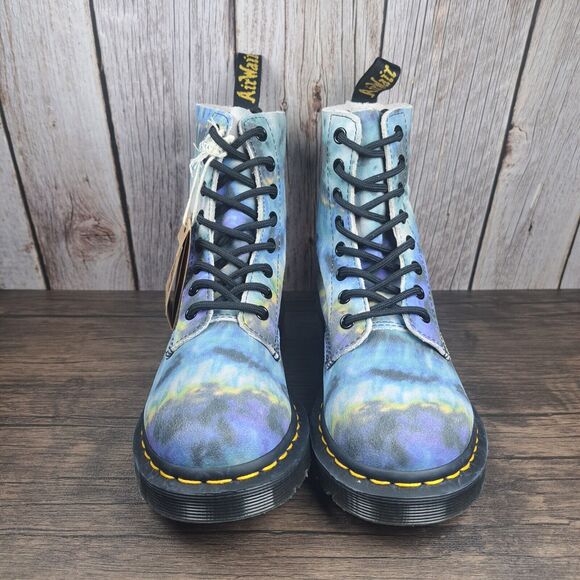 DR Martens 1460 Pascal Blue Tie Dye Summer Tumbled Boots Women's Sz 6 (NWT) - Picture 2 of 8
